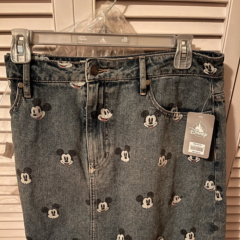 Shop Disney Mickey Mouse Jean skirt XL